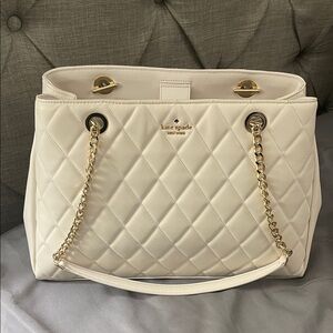 Kate Spade Ivory Quilted Shoulder Bag